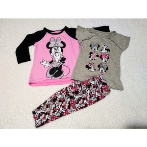 3 Picese Set Toddler Minnie Mouse Outfit
